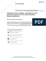 10 - DATABASES, DRONES, DIGGERS, AND DIPLOMACY THE JORDANIAN REQUEST FOR A US CULTURAL PROPERTY BILATERAL AGREEMENT - Kersel y Hill - 2020