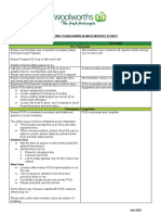 Completing Planograms in Woolworths Stores Process Outcome Pre-Planogram