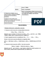 Guía 3° Medio Entalpía FHS