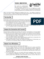 Self Hypnosis Instruction Sheet Eye Roll Alternate Method