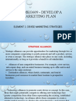 Bsbmkg609 - Develop A Marketing Plan: Element 1: Devise Marketing Strategies