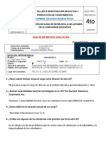 Aplicación de Guías de Entrevista A Los Actores de La Comunidad Educativa