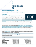 Coronavirus Disease (COVID-19) : Situation Report - 199