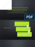 Fundamentos Técnicos Del Saque Bajo Mano