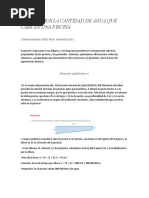 Calculamos La Cantidad de Agua Que Cabe en Una Piscina