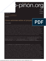 Piñón - Cinco Axiomas Sobre El Proyecto PDF