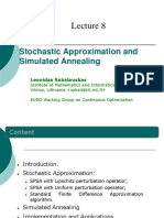 Stochastic Approx and Simulated Annealing Leo Sakalauskas Euro Working Group On Cont Opt Aug 2010