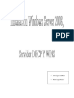 Instalación Windows Server 2008, Servidor DHCP y WINS