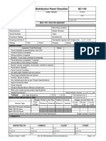 QC-143 R2 Distribution Panel Checklist