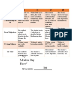 Rubric Modern Day Hero - Project