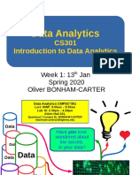 CS301 Introduction To Data Analytics