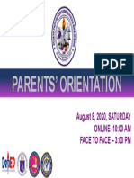 Parent Orientation Spiel