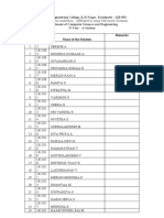 Student Name List 2019-20