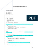 Source Code For Program "Tokens". File "Tokens.c"