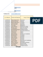 Planilla en Excel