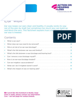 Ear Wax Factsheet