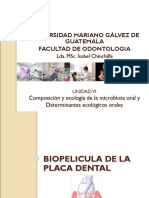 UNIDAD VI. Composición y Ecología de La Microbiota Oral y Determinantes Ecológicos Orales PDF