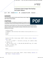 (SRX) Active Session Timeout Value Is Longer Than Backup Session After Chassis Cluster Failover - Juniper Networks