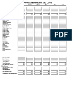 Annual Projected Profit and Loss: January February March April May June