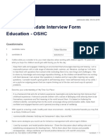 Online Candidate Interview Form Education - OSHC (Rafael Bautista) PDF