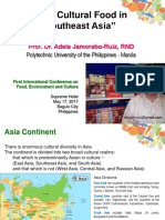 "The Cultural Food in Southeast Asia": Prof. Dr. Adela Jamorabo-Ruiz, RND