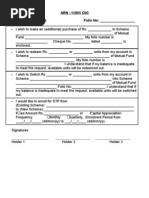 Transaction RequestFolio No