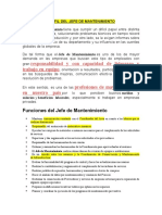 Perfil Del Jefe de Mantenimiento