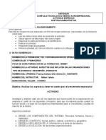 ACTIVIDAD - La Organización y Su Entorno. CONTABILIDAD