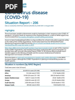 Who Covid-19 Situation Report For Aug. 13, 2020