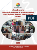 Informe Defensorial Situacion de Los Centros de Salud Integrales de Primer Nivel en El Marco Del Sistema Nacional de Salud PDF