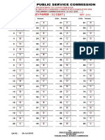 Punjab Public Service Commission: Answer Key Paper - 2 (Csat)