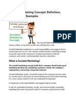 Societal Marketing Concept: Definition, Advantages, Examples