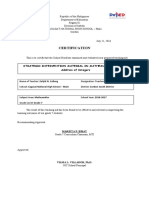 Certification: Strategic Intervention Material in Mathematics Grade 7: Addition of Integers