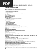 Css Core 3: Installing Computer Server