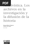 Archivística. Los Archivos en La Investigación y La Difusión de La Historia - Unlocked