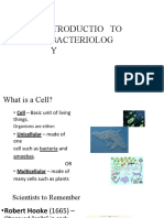 Introductio N TO Bacteriolog Y