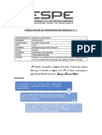 Tareas Matriz de Programación Semanal #1