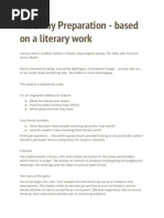 HL Essay Preparation - Based On A Literary Work