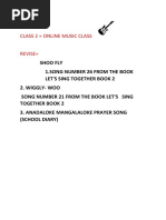 Class 2 Online Music Class