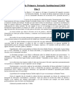 Informe de La Primera Jornada Institucional 2 Dia