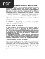 Contrato de Trabajo Plazo Fijo Con Tiempo de Prueba