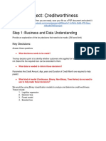 Project: Creditworthiness: Step 1: Business and Data Understanding