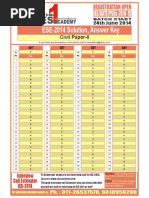 Ese-2014 Solution, Answer Key: Ies/Gate/Psus-2014-15