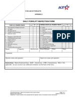 Forklift Daily Checksheet.