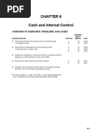 Cash and Internal Control: Overview of Exercises, Problems, and Cases