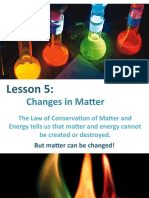 Changes in Matter: Lesson 5