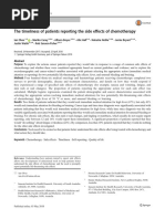 The Timeliness of Patients Reporting The Side Effects of Chemotherapy