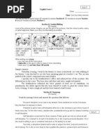 Kertas Peperiksaan Mid Year 2008 English/ BI Exam Paper2 Answer Form 1, Mus225