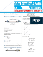 Formulas de Movimiento Rectilíneo Uniforme Variado para Tercer Grado de Secundaria PDF