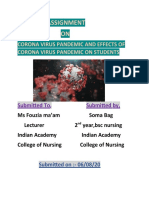 Corona Virus Pandemic and Its Effects On Students788